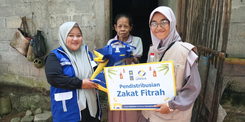 Lazis Unisia Salurkan Zakat Fitrah di Kokap Kulon Progo, Kolaborasi Bersama LKS Baitunnajah